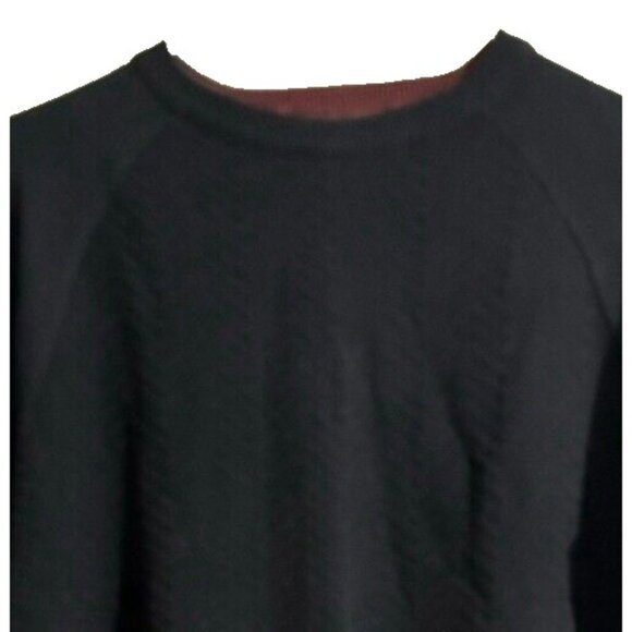 Vtg Silk Blend Sweater Black Knit Blouse Dress Shirt Top Long Sleeve Medium - Picture 3 of 8